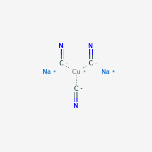 molecular formula C3CuN3Na2 B076686 氰化钠铜 CAS No. 14264-31-4