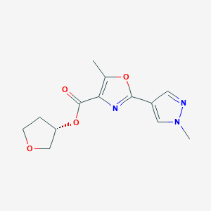 [(3S)-oxolan-3-yl] 5-methyl-2-(1-methylpyrazol-4-yl)-1,3-oxazole-4-carboxylate