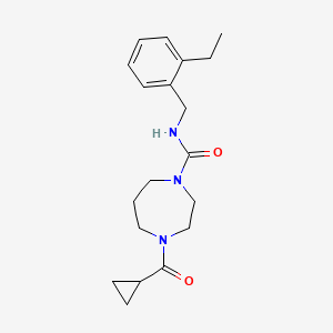 4-(cyclopropanecarbonyl)-N-[(2-ethylphenyl)methyl]-1,4-diazepane-1-carboxamide