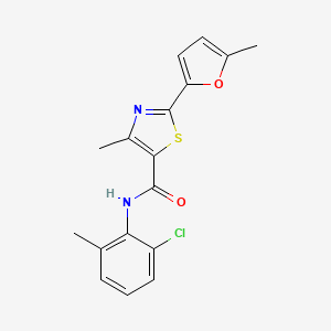 N-(2-chloro-6-methylphenyl)-4-methyl-2-(5-methylfuran-2-yl)-1,3-thiazole-5-carboxamide