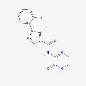 1-(2-fluorophenyl)-5-methyl-N-(4-methyl-3-oxopyrazin-2-yl)pyrazole-4-carboxamide