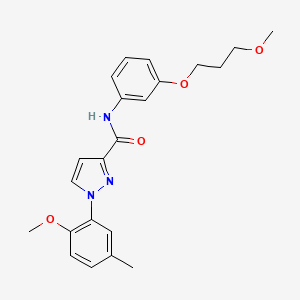 1-(2-methoxy-5-methylphenyl)-N-[3-(3-methoxypropoxy)phenyl]pyrazole-3-carboxamide