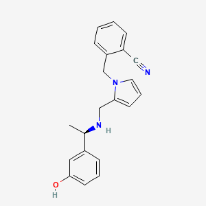 2-[[2-[[[(1R)-1-(3-hydroxyphenyl)ethyl]amino]methyl]pyrrol-1-yl]methyl]benzonitrile