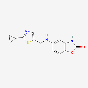 5-[(2-cyclopropyl-1,3-thiazol-5-yl)methylamino]-3H-1,3-benzoxazol-2-one