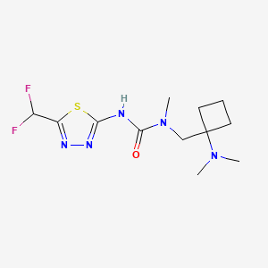 3-[5-(Difluoromethyl)-1,3,4-thiadiazol-2-yl]-1-[[1-(dimethylamino)cyclobutyl]methyl]-1-methylurea