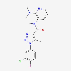 1-(3-chloro-4-fluorophenyl)-N-[2-(dimethylamino)pyridin-3-yl]-N,5-dimethyltriazole-4-carboxamide