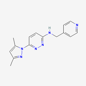 6-(3,5-dimethylpyrazol-1-yl)-N-(pyridin-4-ylmethyl)pyridazin-3-amine