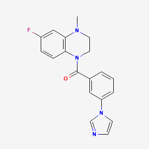 (6-Fluoro-4-methyl-2,3-dihydroquinoxalin-1-yl)-(3-imidazol-1-ylphenyl)methanone