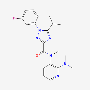 N-[2-(dimethylamino)pyridin-3-yl]-1-(3-fluorophenyl)-N-methyl-5-propan-2-yl-1,2,4-triazole-3-carboxamide