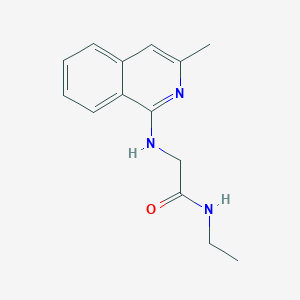 molecular formula C14H17N3O B7668855 N-ethyl-2-[(3-methylisoquinolin-1-yl)amino]acetamide 