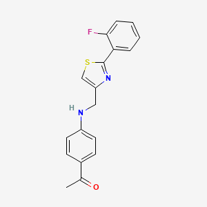 1-[4-[[2-(2-Fluorophenyl)-1,3-thiazol-4-yl]methylamino]phenyl]ethanone