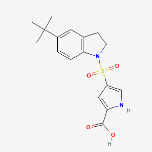 4-[(5-tert-butyl-2,3-dihydroindol-1-yl)sulfonyl]-1H-pyrrole-2-carboxylic acid