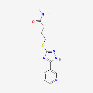 N,N-dimethyl-4-[(5-pyridin-3-yl-1H-1,2,4-triazol-3-yl)sulfanyl]butanamide