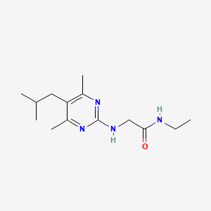 molecular formula C14H24N4O B7668957 2-[[4,6-dimethyl-5-(2-methylpropyl)pyrimidin-2-yl]amino]-N-ethylacetamide 