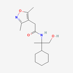 N-(2-cyclohexyl-1-hydroxypropan-2-yl)-2-(3,5-dimethyl-1,2-oxazol-4-yl)acetamide