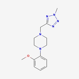 molecular formula C14H20N6O B7668988 1-(2-Methoxyphenyl)-4-[(2-methyltetrazol-5-yl)methyl]piperazine 