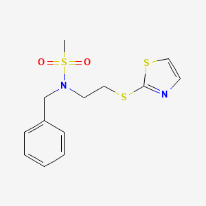 N-benzyl-N-[2-(1,3-thiazol-2-ylsulfanyl)ethyl]methanesulfonamide