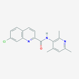 molecular formula C18H16ClN3O B7669025 7-chloro-N-(2,4,6-trimethylpyridin-3-yl)quinoline-2-carboxamide 