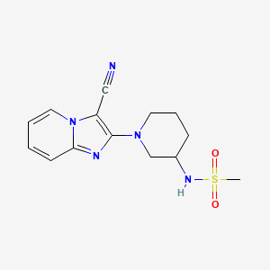 N-[1-(3-cyanoimidazo[1,2-a]pyridin-2-yl)piperidin-3-yl]methanesulfonamide