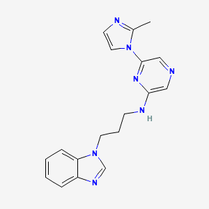 N-[3-(benzimidazol-1-yl)propyl]-6-(2-methylimidazol-1-yl)pyrazin-2-amine