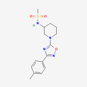 N-[1-[3-(4-methylphenyl)-1,2,4-oxadiazol-5-yl]piperidin-3-yl]methanesulfonamide