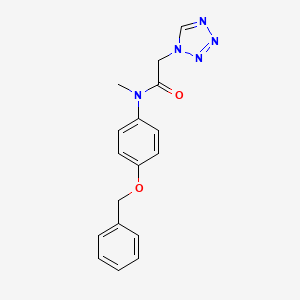 molecular formula C17H17N5O2 B7669093 N-methyl-N-(4-phenylmethoxyphenyl)-2-(tetrazol-1-yl)acetamide 