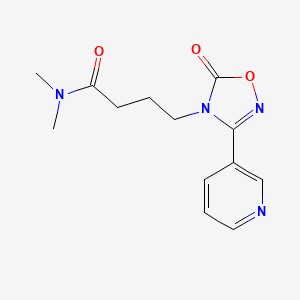 molecular formula C13H16N4O3 B7669101 N,N-dimethyl-4-(5-oxo-3-pyridin-3-yl-1,2,4-oxadiazol-4-yl)butanamide 