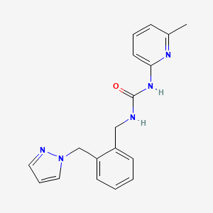 1-(6-Methylpyridin-2-yl)-3-[[2-(pyrazol-1-ylmethyl)phenyl]methyl]urea