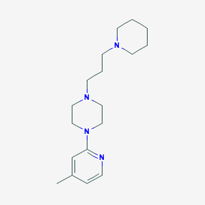 molecular formula C18H30N4 B7669119 1-(4-Methylpyridin-2-yl)-4-(3-piperidin-1-ylpropyl)piperazine 