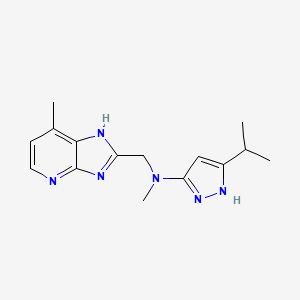 N-methyl-N-[(7-methyl-1H-imidazo[4,5-b]pyridin-2-yl)methyl]-5-propan-2-yl-1H-pyrazol-3-amine