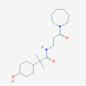 N-[3-(azepan-1-yl)-3-oxopropyl]-2-(4-hydroxycyclohexyl)-2-methylpropanamide