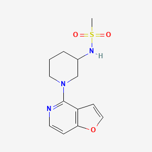 molecular formula C13H17N3O3S B7669222 N-(1-furo[3,2-c]pyridin-4-ylpiperidin-3-yl)methanesulfonamide 