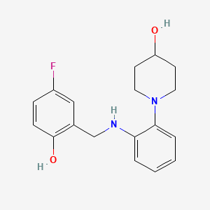 1-[2-[(5-Fluoro-2-hydroxyphenyl)methylamino]phenyl]piperidin-4-ol