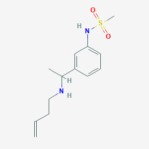 molecular formula C13H20N2O2S B7669250 N-[3-[1-(but-3-enylamino)ethyl]phenyl]methanesulfonamide 