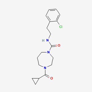 N-[2-(2-chlorophenyl)ethyl]-4-(cyclopropanecarbonyl)-1,4-diazepane-1-carboxamide