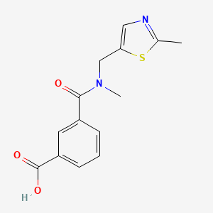 3-[Methyl-[(2-methyl-1,3-thiazol-5-yl)methyl]carbamoyl]benzoic acid