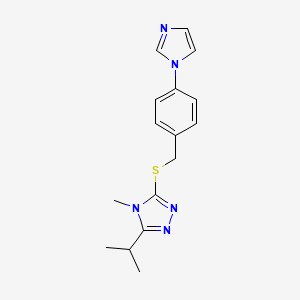 3-[(4-Imidazol-1-ylphenyl)methylsulfanyl]-4-methyl-5-propan-2-yl-1,2,4-triazole