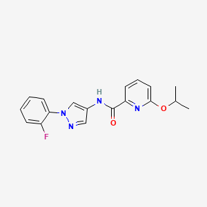 N-[1-(2-fluorophenyl)pyrazol-4-yl]-6-propan-2-yloxypyridine-2-carboxamide