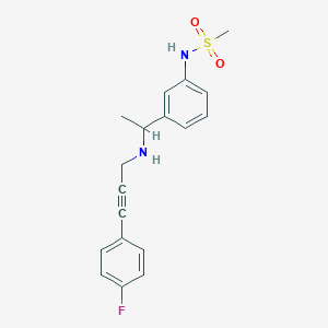 N-[3-[1-[3-(4-fluorophenyl)prop-2-ynylamino]ethyl]phenyl]methanesulfonamide