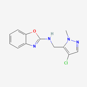 N-[(4-chloro-2-methylpyrazol-3-yl)methyl]-1,3-benzoxazol-2-amine