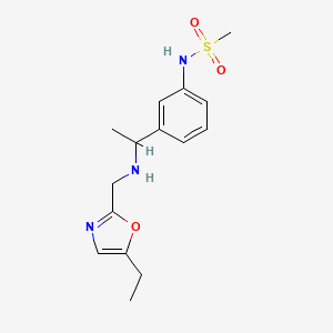 N-[3-[1-[(5-ethyl-1,3-oxazol-2-yl)methylamino]ethyl]phenyl]methanesulfonamide