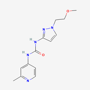 molecular formula C13H17N5O2 B7669432 1-[1-(2-Methoxyethyl)pyrazol-3-yl]-3-(2-methylpyridin-4-yl)urea 