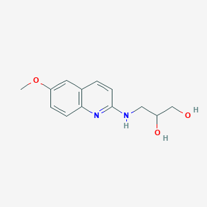 molecular formula C13H16N2O3 B7669459 3-[(6-Methoxyquinolin-2-yl)amino]propane-1,2-diol 