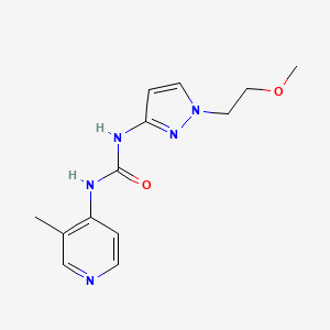 molecular formula C13H17N5O2 B7669480 1-[1-(2-Methoxyethyl)pyrazol-3-yl]-3-(3-methylpyridin-4-yl)urea 