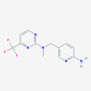 N-[(6-aminopyridin-3-yl)methyl]-N-methyl-4-(trifluoromethyl)pyrimidin-2-amine