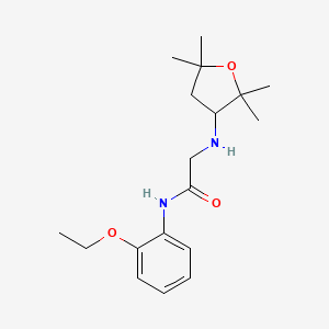 molecular formula C18H28N2O3 B7669511 N-(2-ethoxyphenyl)-2-[(2,2,5,5-tetramethyloxolan-3-yl)amino]acetamide 