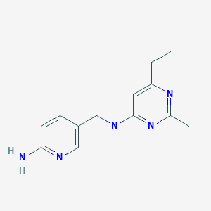 N-[(6-aminopyridin-3-yl)methyl]-6-ethyl-N,2-dimethylpyrimidin-4-amine