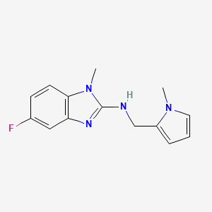 5-fluoro-1-methyl-N-[(1-methylpyrrol-2-yl)methyl]benzimidazol-2-amine