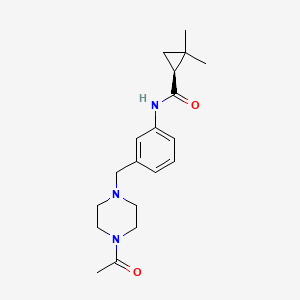 (1S)-N-[3-[(4-acetylpiperazin-1-yl)methyl]phenyl]-2,2-dimethylcyclopropane-1-carboxamide