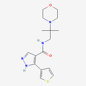 N-(2-methyl-2-morpholin-4-ylpropyl)-5-thiophen-3-yl-1H-pyrazole-4-carboxamide